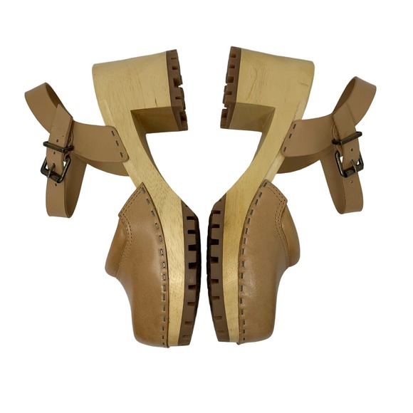 MIA Kaolin Size 10 Nude Leather Closed Toe Slingback Clogs NEW - Picture 8 of 8